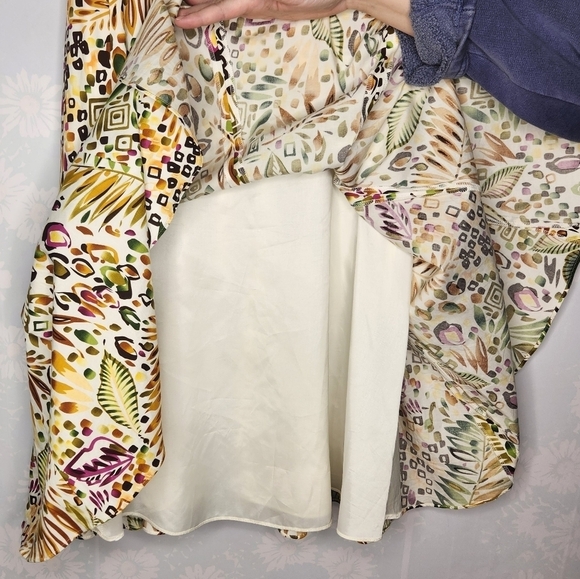 Vintage 90s Talbots Hawaiian Leaf Print Cotton Sundress Size 12 - Picture 9 of 12